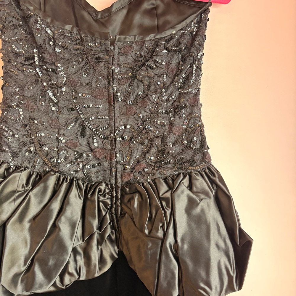 Jessica McClintock Vintage Black Strapless Gown - Picture 6 of 13